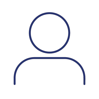 Grafik einer stilisierten Person als einfache Silhouette ohne Details